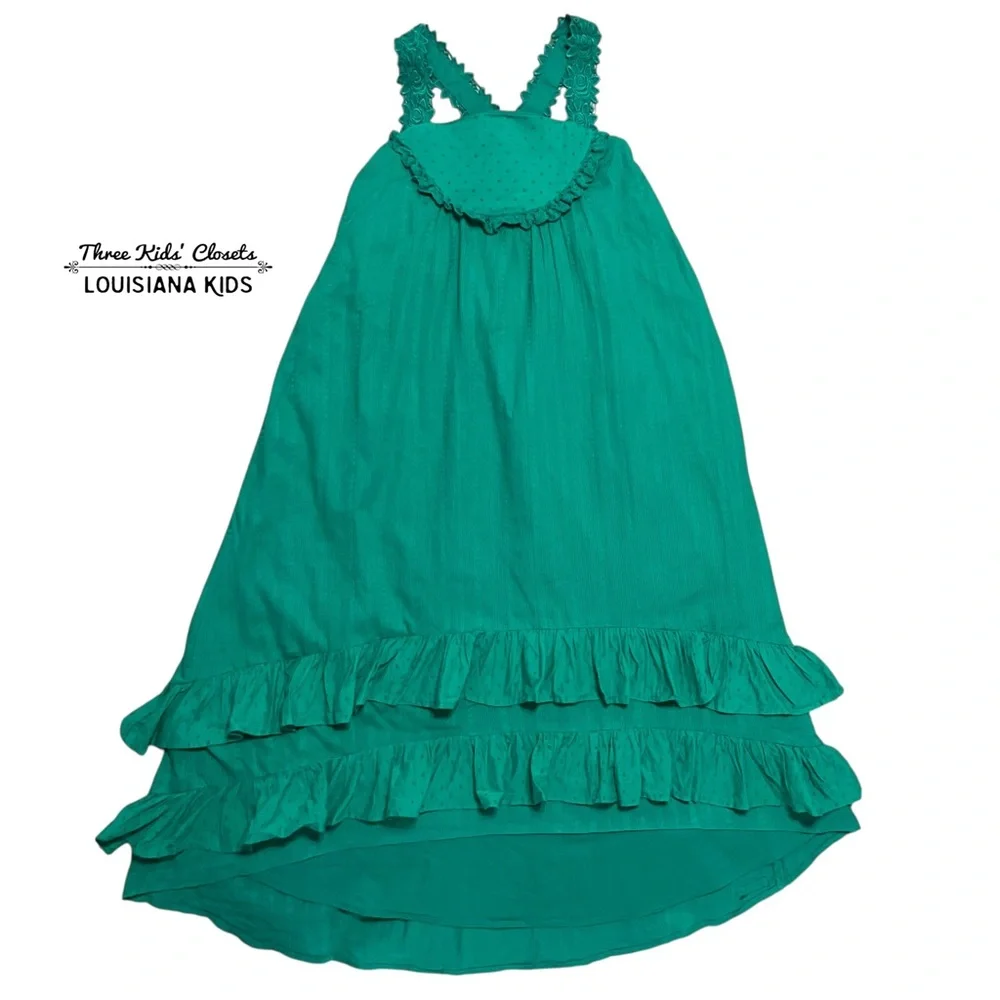 Matilda Jane 12Y Brilliant Daydream Seriously Sweet Green Ruffle Dress